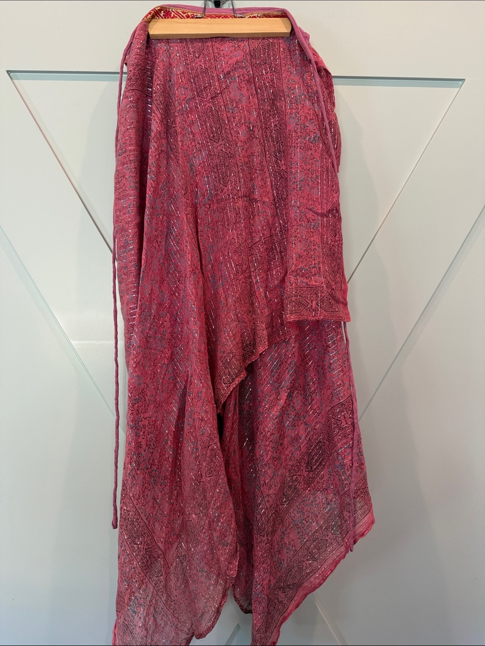 Soft Surroundings Raspberry Pink Asymmetrical Wrap Skirt